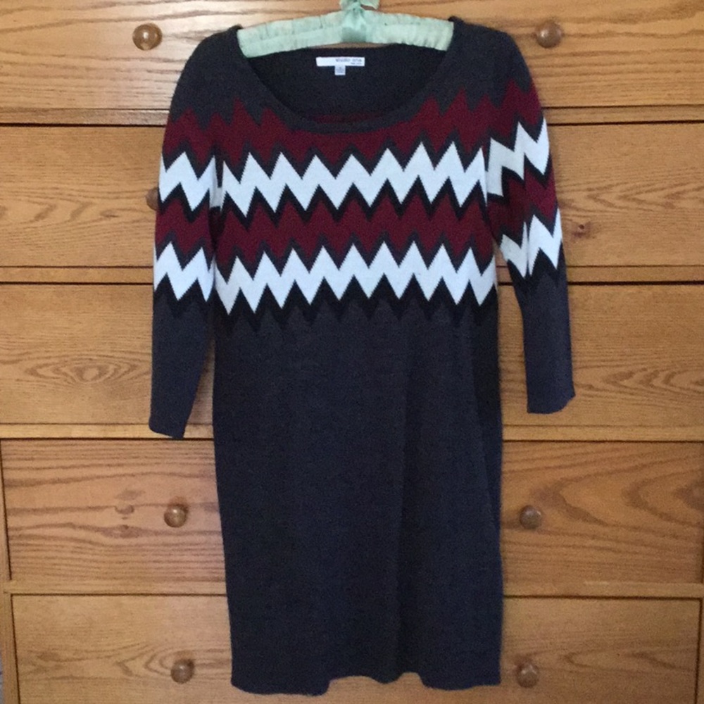 3/4 sleeve sweater dress